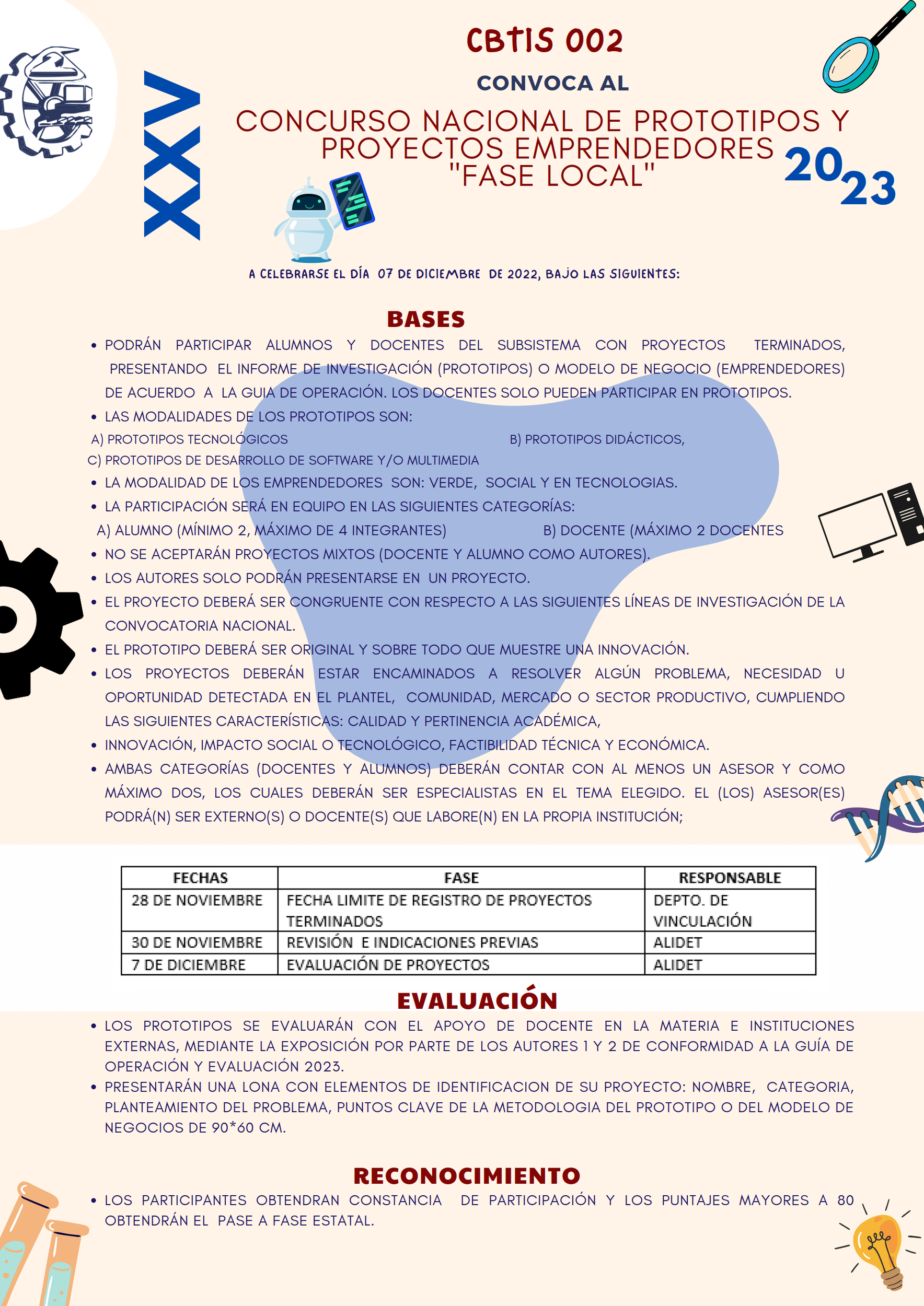 Convocatoria Concurso De Prototipos Y Emprendedores Cbtis